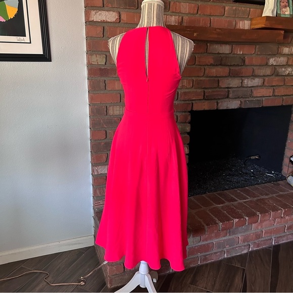 Amanda Uprichard Elondra Sleeveless Midi Dress in Electric Rouge Pink Sz XS - Picture 9 of 12
